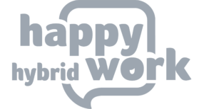 Logo Happy Hybrid Work in Hellgrau
